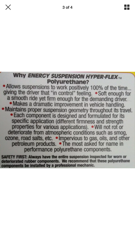Energy Suspension Hyperflex Polyurethane Synthetic Lubricant Prelube G