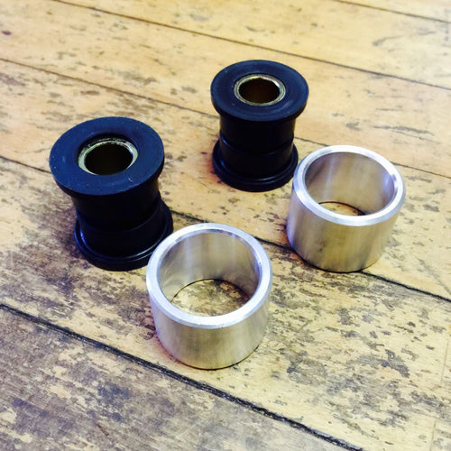 Mercedes Control Arm Suspension Black Poly Bushings Alloy Sleeves W124 W210 W208 W209